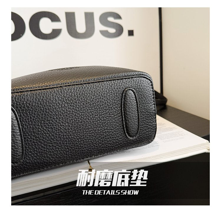 Single Shoulder Bag with Stitching, Single Shoulder Crossbody Handbag for Women, Zipper PU