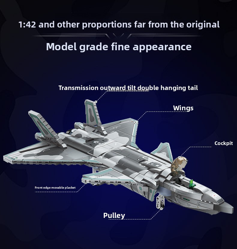Enlightenment Wonderful Building Blocks Military22020A Great Power's Heavy Weapon Takes Down20Stealth Fighter Small Particle Assembling Blocks