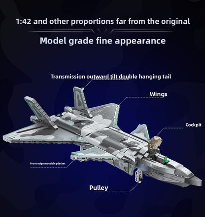 Enlightenment Wonderful Building Blocks Military22020A Great Power's Heavy Weapon Takes Down20Stealth Fighter Small Particle Assembling Blocks