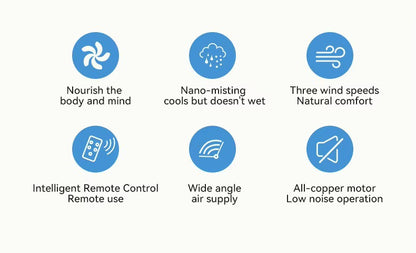 iSolfan Mist Emitting Fan Factory Direct Sale Black Mist Fan Floor Fan