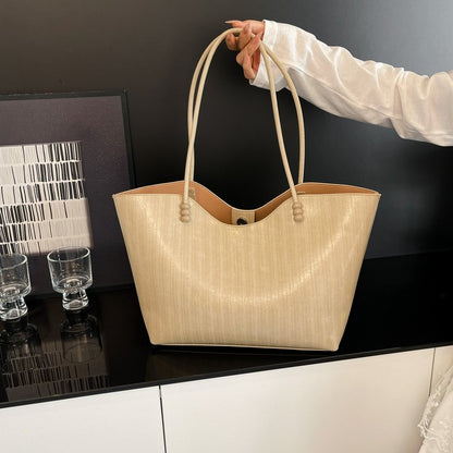 Shoulder Bag One Size Women's Bag Zipper PU 2025 Autumn Tote Bag