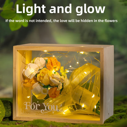 2025New Star Moon Fantasy Purple Star Butterfly Building Block Flower Frame Assembly Toy for Girls' Birthday Gift804233