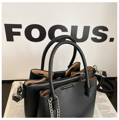 Women's Bag Zipper PU One Size 2025 Summer Basket Bag Shoulder Bag