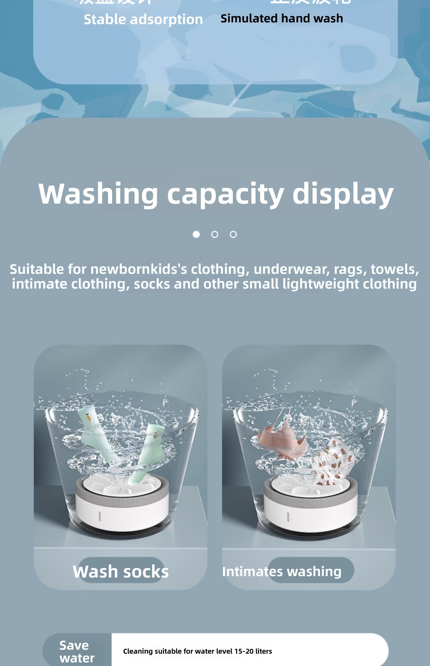 New Portable Turbo Underwear Washing Machine Fully Automatic Mini Sock Washing Artifact Dormitory Special Underwear Washing Machine