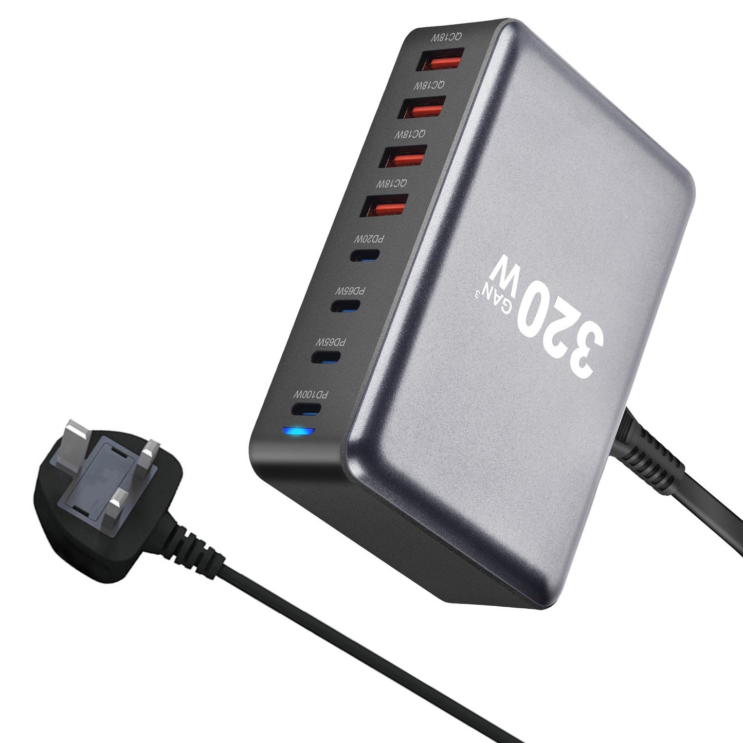 New 500W GaN PD Charger 6C2A Multi-Port Desktop Charger 8 Ports Desktop Charger Hot Item Desktop Charger