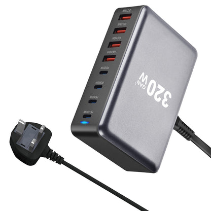 New 500W GaN PD Charger 6C2A Multi-Port Desktop Charger 8 Ports Desktop Charger Hot Item Desktop Charger