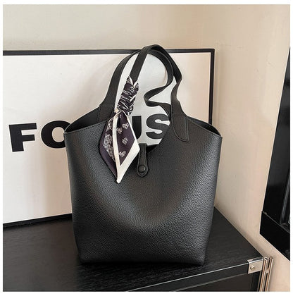 Magnetic Buckle Women's Bag PU Shoulder Bag 2025 Autumn Tote Bag One Size