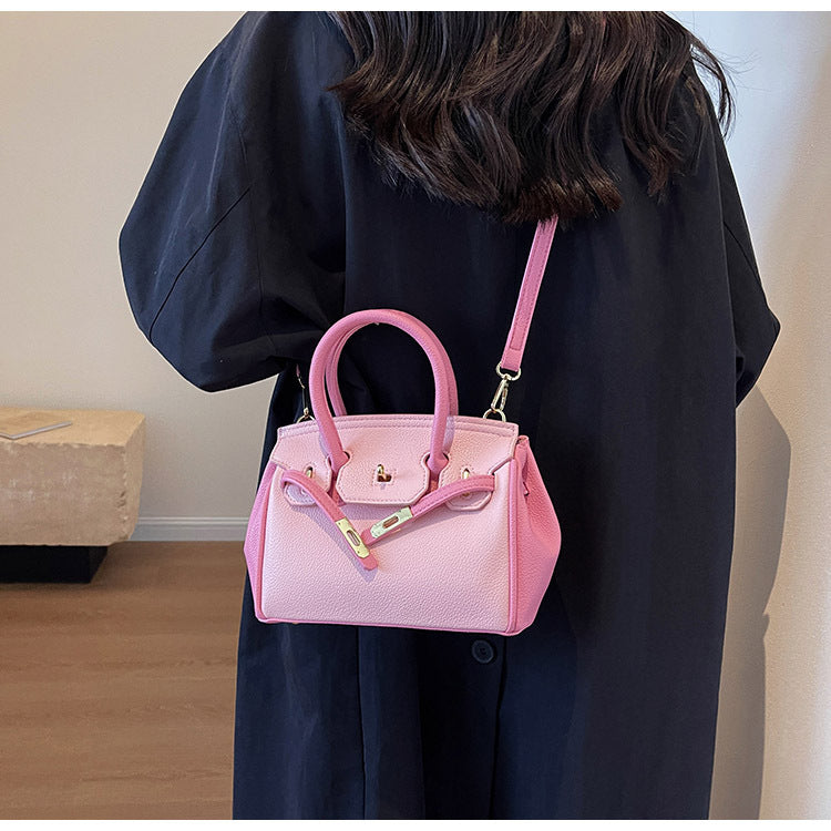 Block Platinum Small Square Handbag for Women