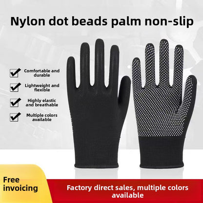 FOR WHOLE SALE ONLY PRICE ON REQUEST                                         Labor Protection Gloves Nylon Non-Slip Dotted Gloves Driving Handling Express Thin 13-Pin Touch Screen Dotted Work Gloves