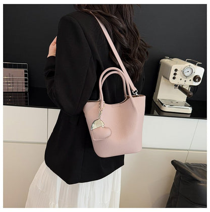Single Shoulder Handbag Zipper One Size Women's Bag Vegetable Basket Bag PU