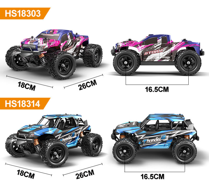 Cross-Border1/18Brushed High-Speed Four-Wheel Drive2.4G Full Scale Professional RC Remote Control Competitive Climbing Off-Road Big Wheel