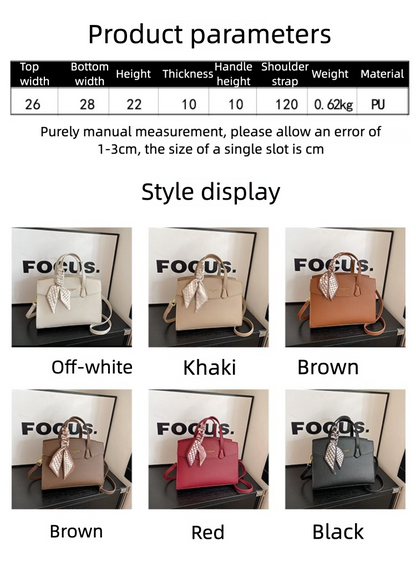 Single Shoulder Bag One Size Small Square Bag Women's Bag PU 2025 Autumn Zipper