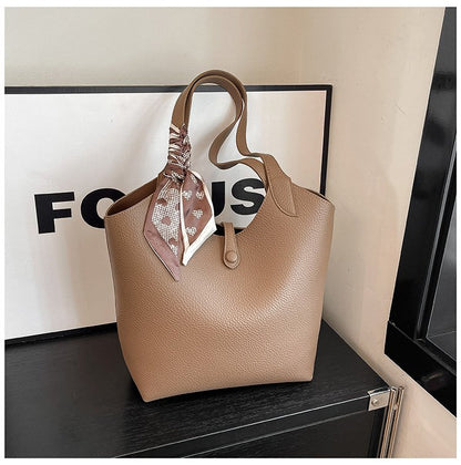 Magnetic Buckle Women's Bag PU Shoulder Bag 2025 Autumn Tote Bag One Size