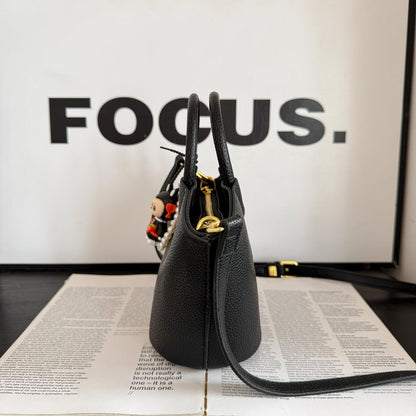 Bucket Bag One Size 2025 Spring Shoulder Bag Zipper PU Women's Bag