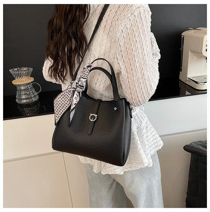 Magnetic Buckle Shoulder Bag Women's Bag 2025 Spring Tote Bag PU One Size