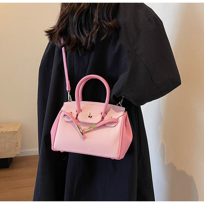 Block Platinum Small Square Handbag for Women