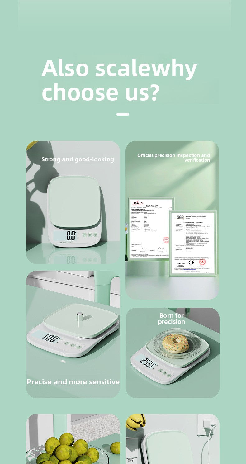 Kitchen Scale High Precision Electronic Scale Kitchen Small Gram Scale Accurate Coffee Scale Gram Weight Measuring Device Household Food Scale