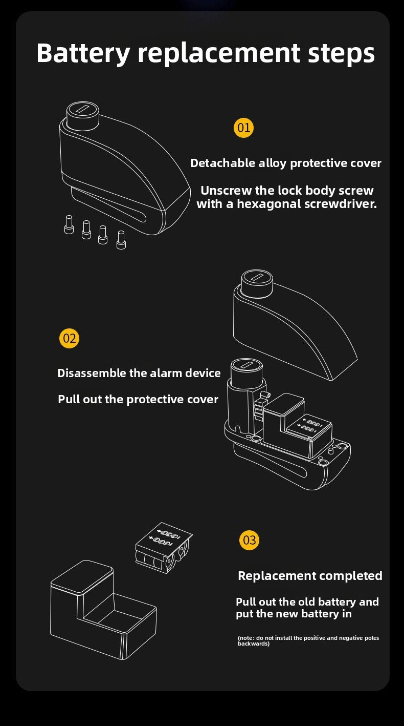 Universal Electric Bike Disc Brake Lock Motorcycle Lock Anti-Theft Bicycle Alarm Disc Brake Lock Mountain Bike Lock Bicycle Lock