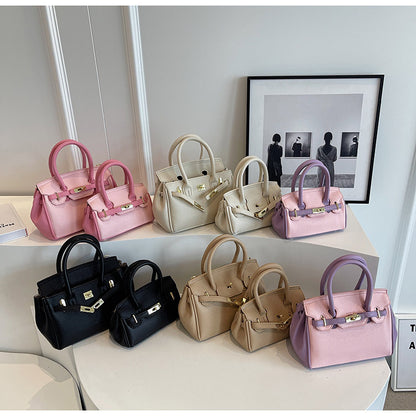 Block Platinum Small Square Handbag for Women