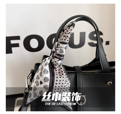 Magnetic Buckle Shoulder Bag Women's Bag 2025 Spring Tote Bag PU One Size