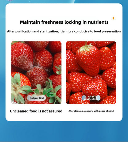 Custom Household Small Fruit Washer Tableware Vegetable Meat Purifier USB Hydroxyl Purifier