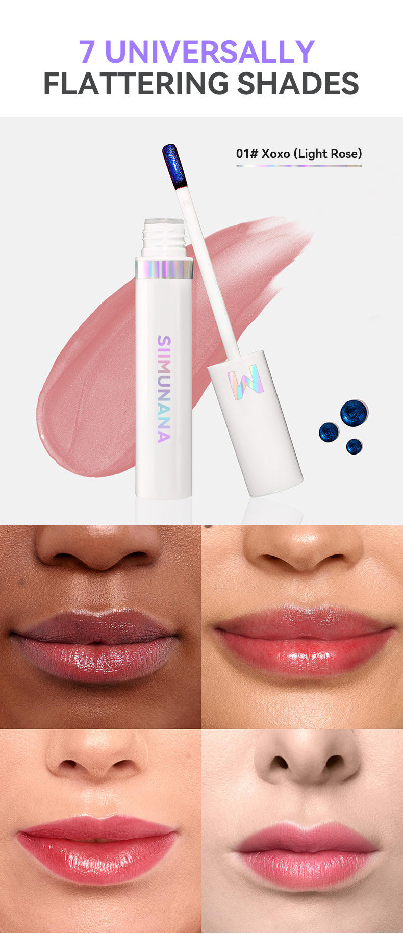 Wonderskin WONDER BLADING Lip Stain Masque – Long-Lasting, Waterproof, Transfer-Proof Colour Gloss Lipgloss with Hydrating Vegan Formula for Soft, No-Fade Lips