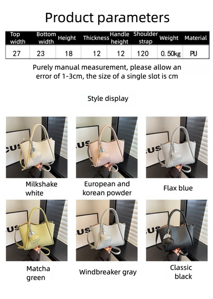 Tote Bag Zipper Shoulder Bag Women's Bag PU