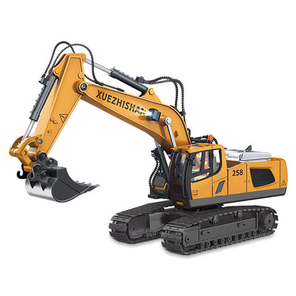 Children's Electric Toy Light and Sound Engineering Vehicle1:20Track Alloy Remote Control Excavator Model