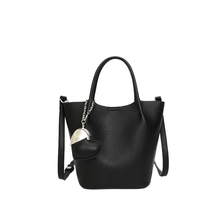 Single Shoulder Handbag Zipper One Size Women's Bag Vegetable Basket Bag PU