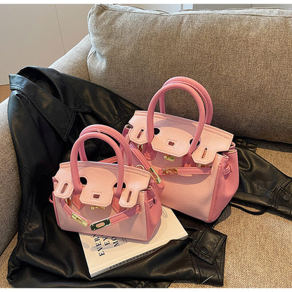 Block Platinum Small Square Handbag for Women