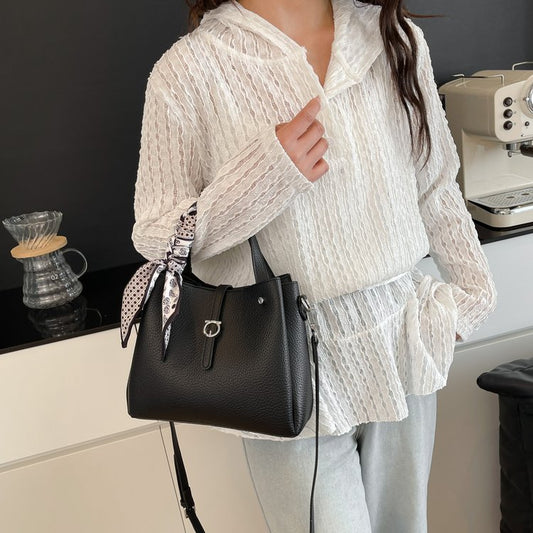 Magnetic Buckle Shoulder Bag Women's Bag 2025 Spring Tote Bag PU One Size