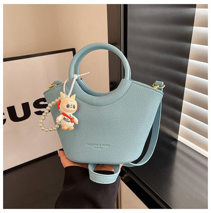 Bucket Bag One Size 2025 Spring Shoulder Bag Zipper PU Women's Bag