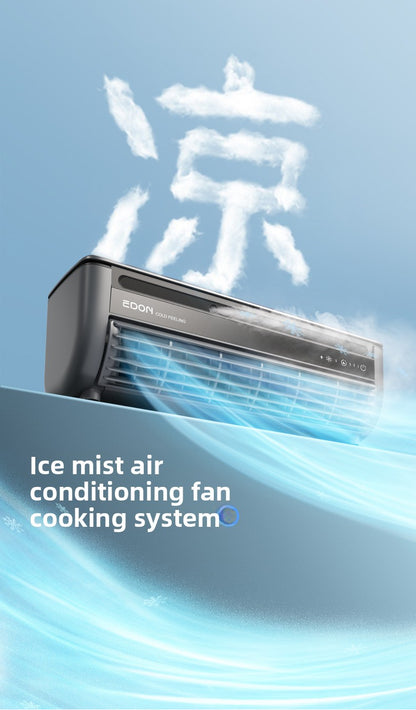 Aiden Kitchen Air Conditioner2025New Model Cooling Wall-Mounted Fan High Wind Power Rechargeable Fan for Home Use with Remote Control