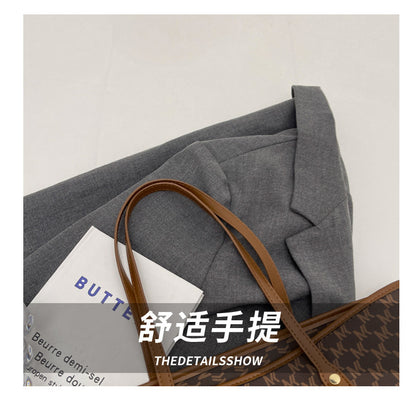 One-shoulder large-capacity commuting lightweight hand-carry tote bag