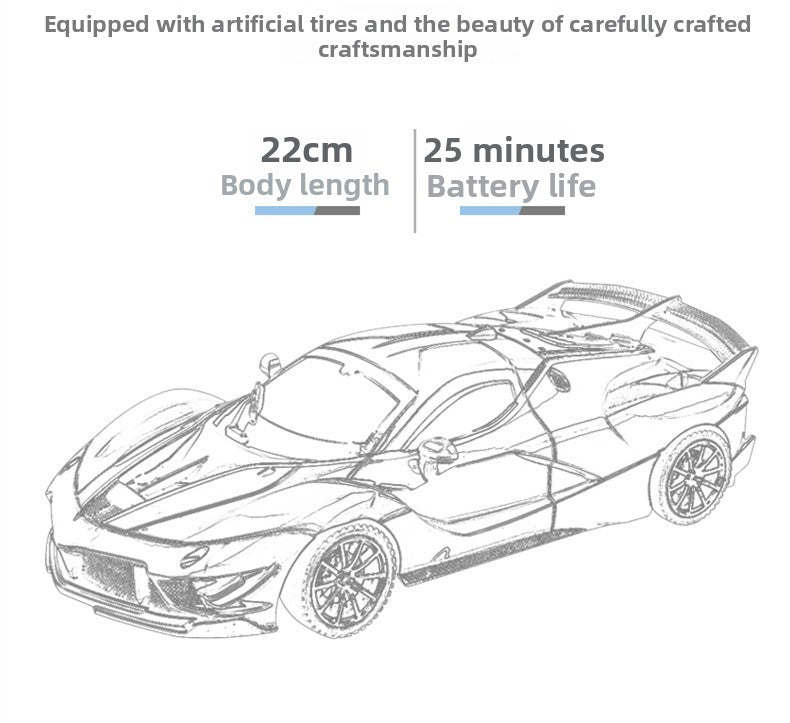 1:18Wireless Remote Control Racing Car High-Speed Drift Charging Light Small Car Boys Children's Toys