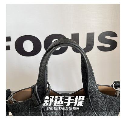 Bucket Bag Shoulder Bag One Size 2025 Spring Magnetic Buckle PU Women's Bag