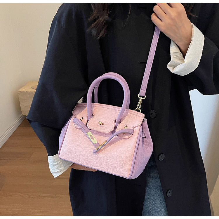 Block Platinum Small Square Handbag for Women