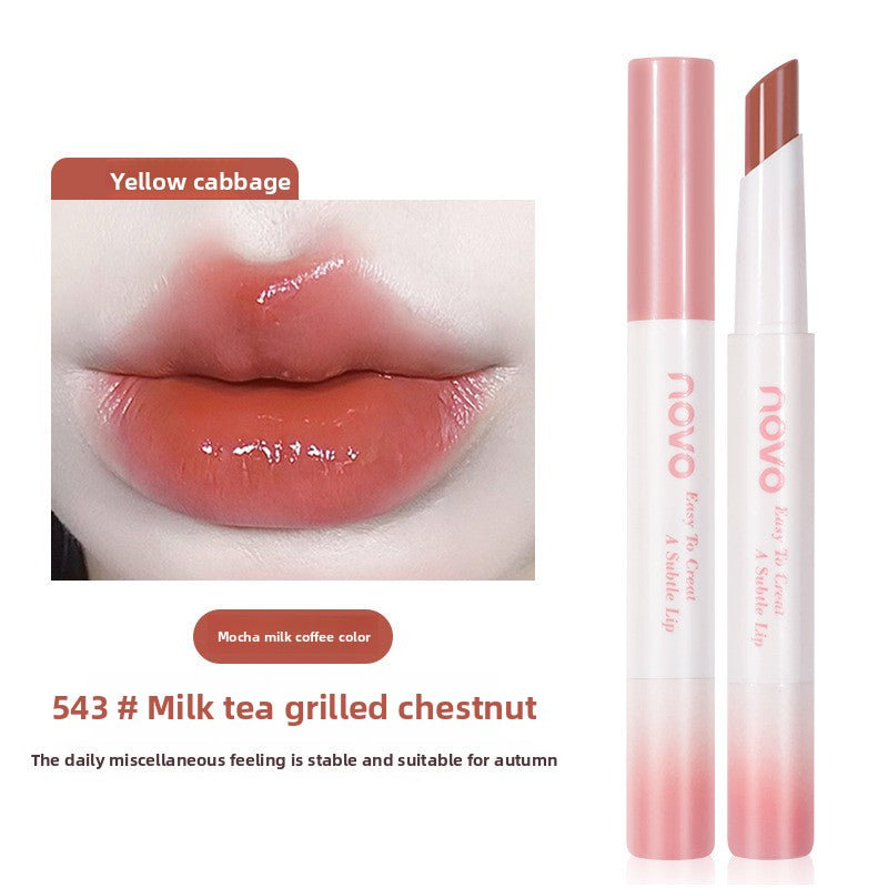 NOVO Charming Translucent Moisturizing Lipstick, Waterproof, Long-lasting, Non-fading, Brightening, Natural Look,
