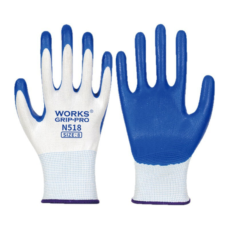 FOR WHOLE SALE ONLY PRICE ON REQUEST                                       Touchscreen Wear-resistant Nitrile Non-slip Coated Work Gloves for Construction Site Wholesale N518 Labor Protection Gloves