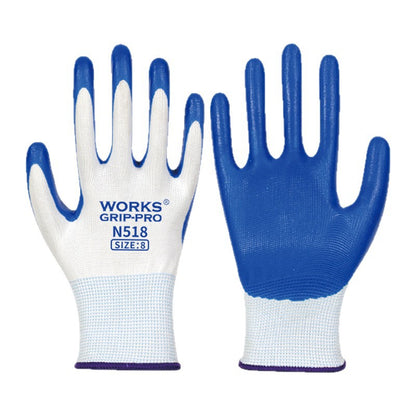 FOR WHOLE SALE ONLY PRICE ON REQUEST                                       Touchscreen Wear-resistant Nitrile Non-slip Coated Work Gloves for Construction Site Wholesale N518 Labor Protection Gloves