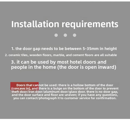 Adjustable Door Stopper Hotel Security Anti-Theft Home Door Blocker Door Stopper Door Blocker for Women Portable Alarm Device