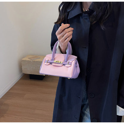 Block Platinum Small Square Handbag for Women