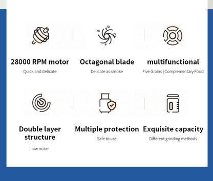 Large Capacity Grinder Household Small Coffee Bean Grinding Cup Grains and Herbs Electric Powder Grinder