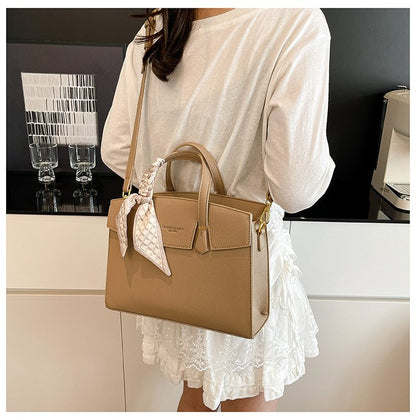 Single Shoulder Bag One Size Small Square Bag Women's Bag PU 2025 Autumn Zipper