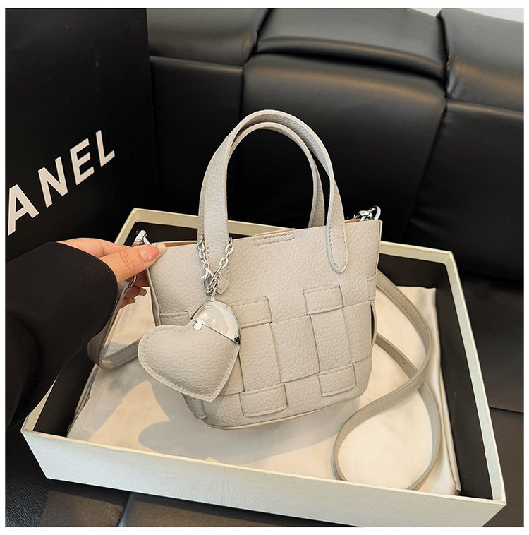 Women's Bag One Size PU Bucket Bag Zipper Shoulder Bag