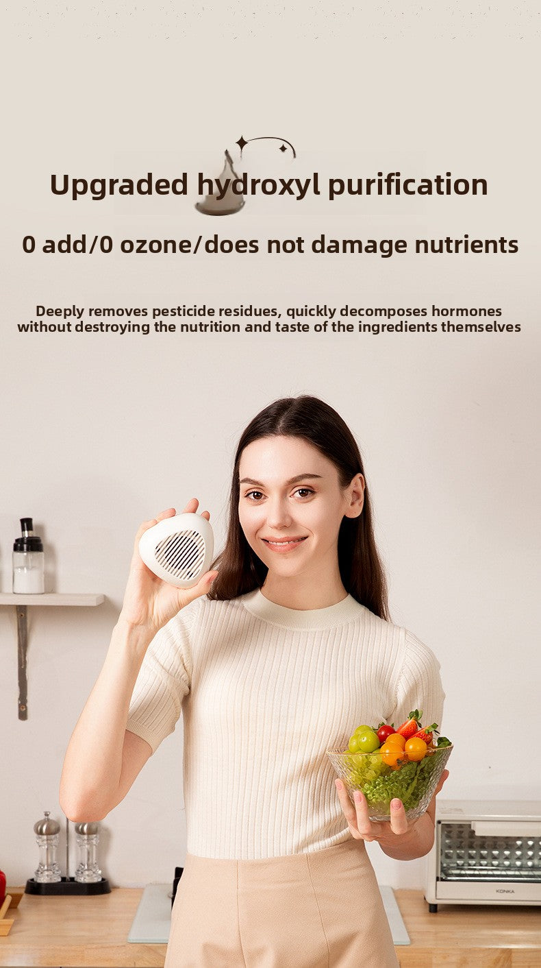 Custom Household Small Fruit Washer Tableware Vegetable Meat Purifier USB Hydroxyl Purifier