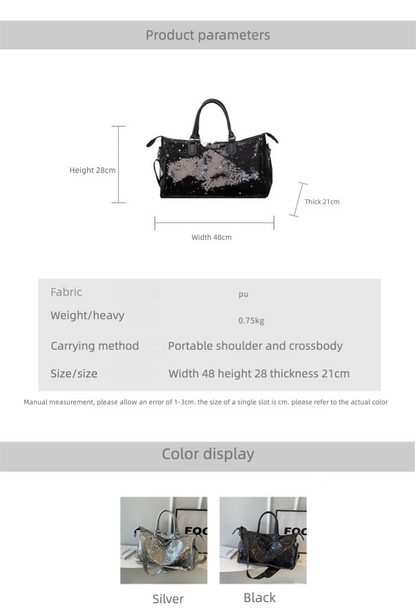 Sequin fashion Large Capacity Travel Bag