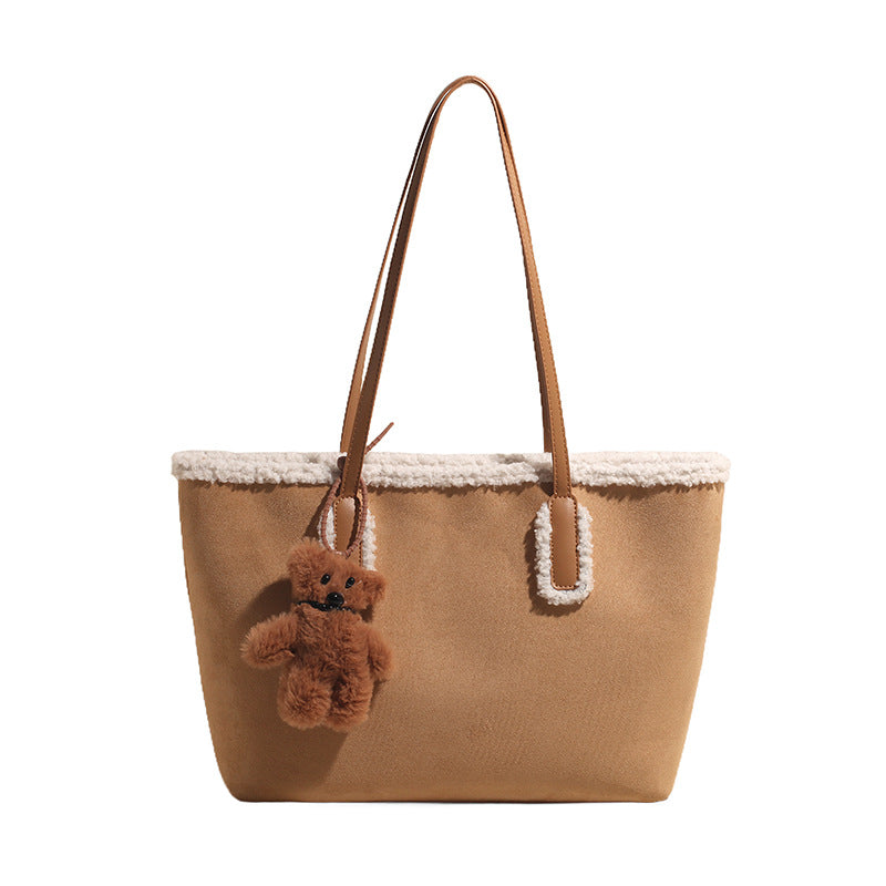 Autumn and Winter Super Hot Style Furry Handbag for Women Simple Fashion Versatile Stylish Single Shoulder Crossbody Bag