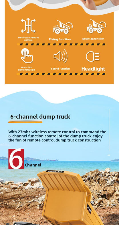 Children's Electric Toy Light and Sound Engineering Vehicle1:20Track Alloy Remote Control Excavator Model