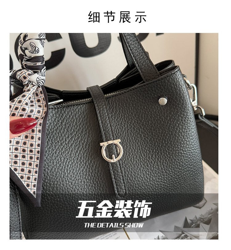 Magnetic Buckle Shoulder Bag Women's Bag 2025 Spring Tote Bag PU One Size